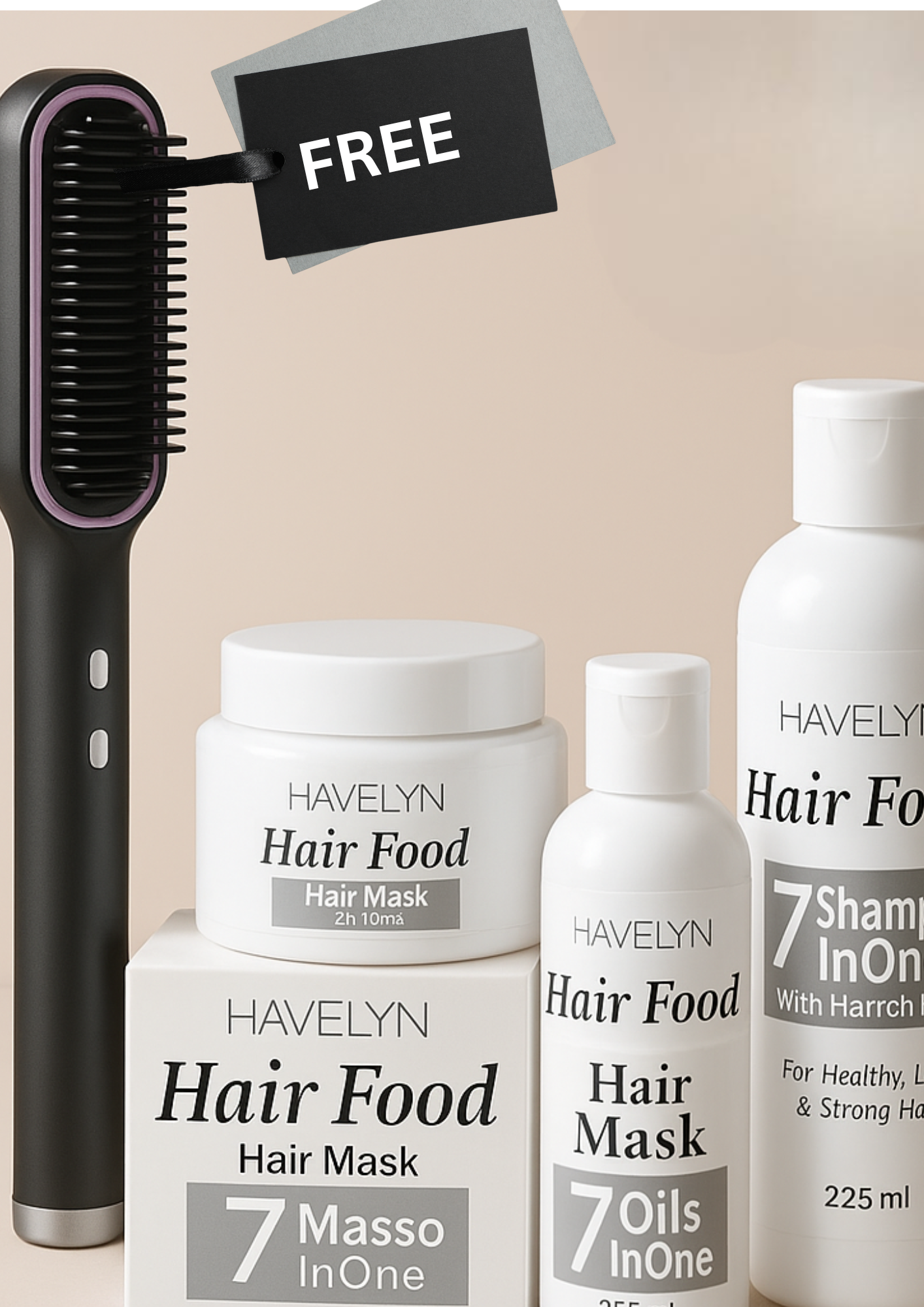 FREE Hair straightener Brush + Havelyn Hair Kit